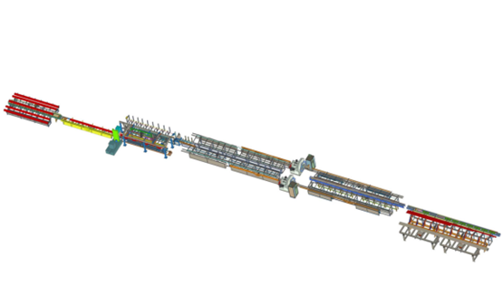 Fully automatic hollow anchors rod for tunnel support usage processing production line