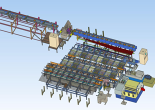 Fully automatic mortar anchors rod for tunnel support usage processing production line