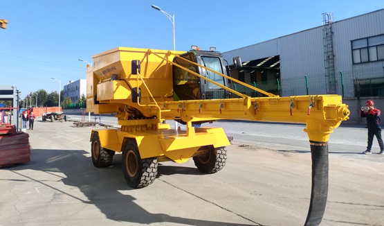 Concrete distributing vehicles